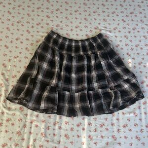 🌲SELFIE Plaid Black, White, and Pink Skirt🌲